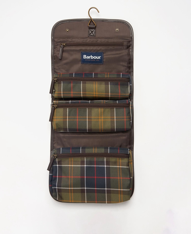 Bolsas Barbour Tartan Hanging Washbag Hombre Multicolor | 059381-LBV