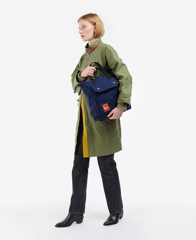 Bolsas Barbour x Ally Capellino Ben Backpack Hombre Azul Marino | 214937-FDE