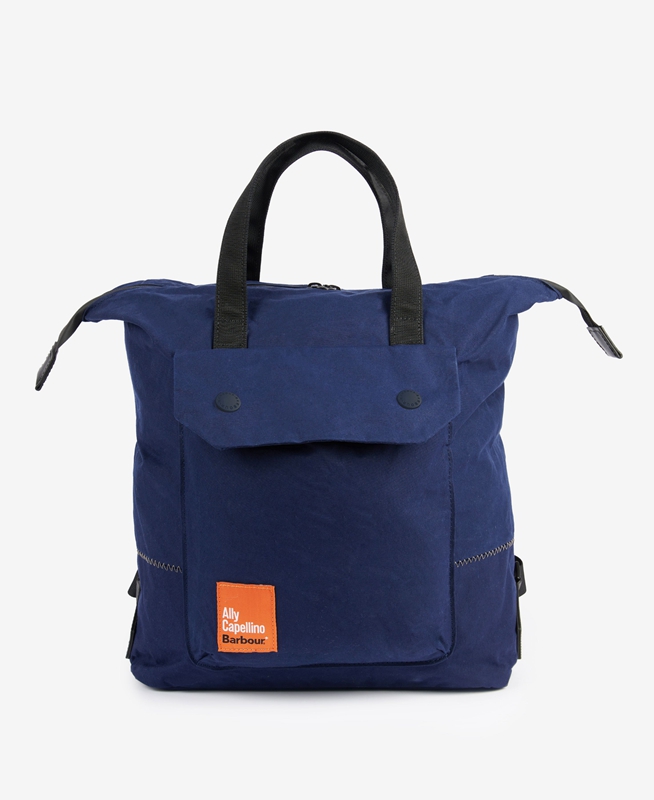 Bolsas Barbour x Ally Capellino Ben Backpack Hombre Azul Marino | 214937-FDE