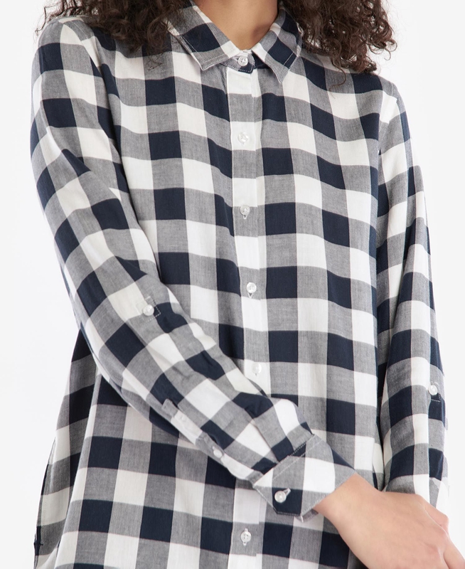 Camisas Barbour Baymouth Mujer Negras Gris | 640921-NRY