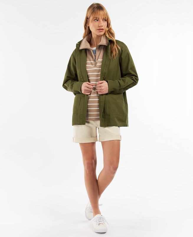 Camisas Barbour Explorer Marley Overshirt Mujer Verde Oliva | 436289-NPT