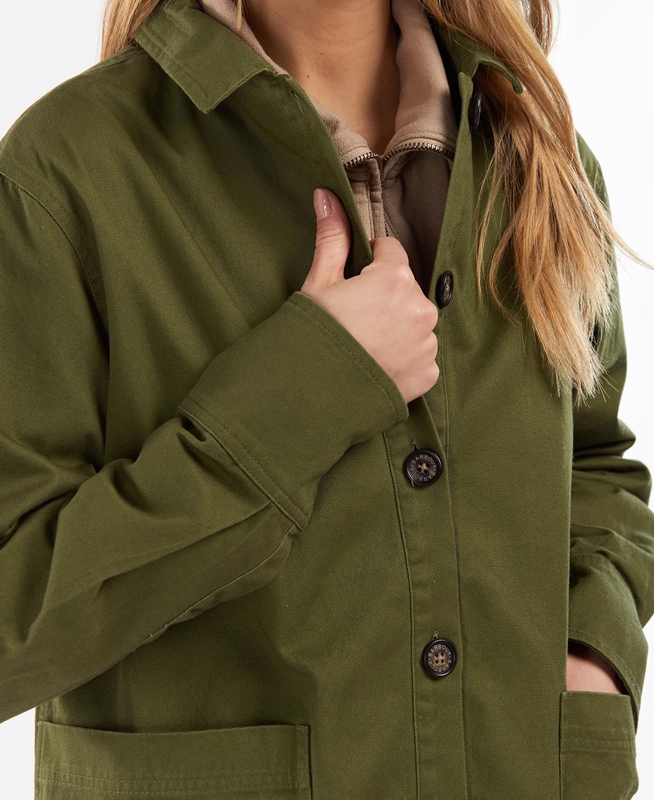 Camisas Barbour Explorer Marley Overshirt Mujer Verde Oliva | 436289-NPT