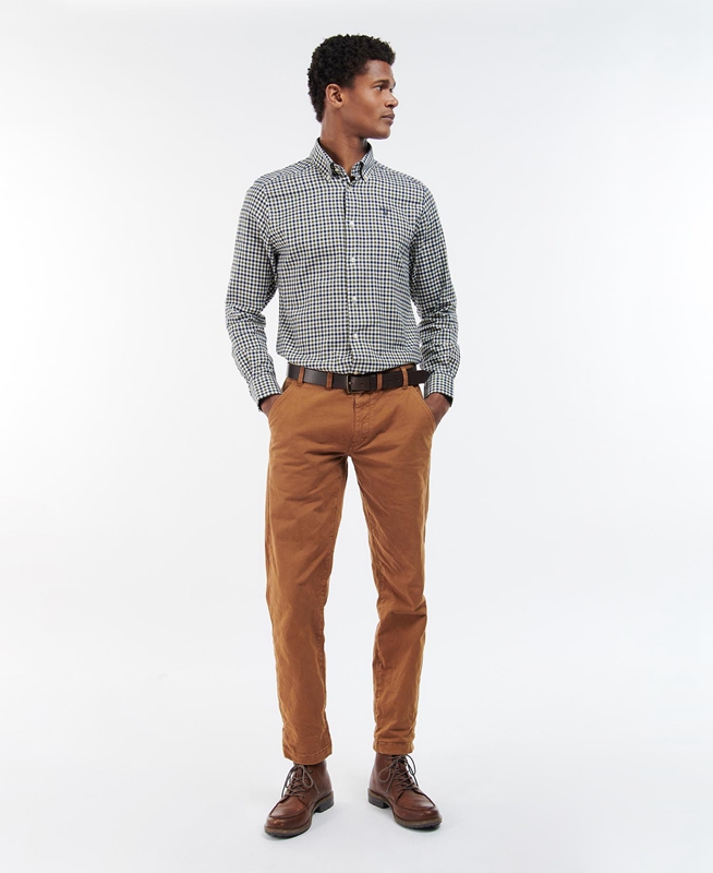 Camisas Barbour Finkle Tailored Hombre Azules | 067183-SKH