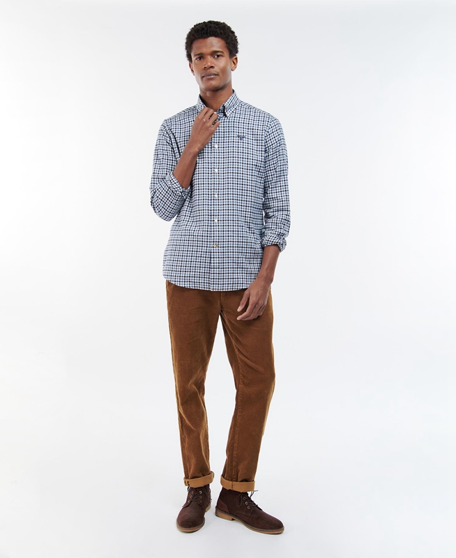Camisas Barbour Finkle Tailored Hombre Azules | 986127-JGQ
