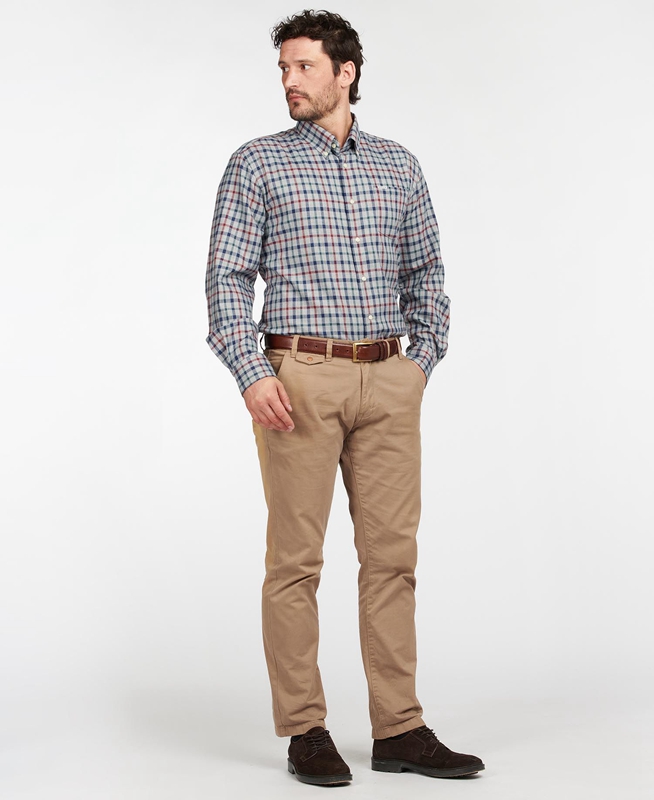 Camisas Barbour Hemd Coll Thermo Hombre Gris | 208174-VYX