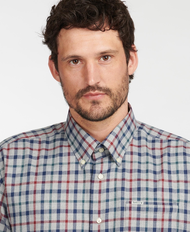 Camisas Barbour Hemd Coll Thermo Hombre Gris | 208174-VYX