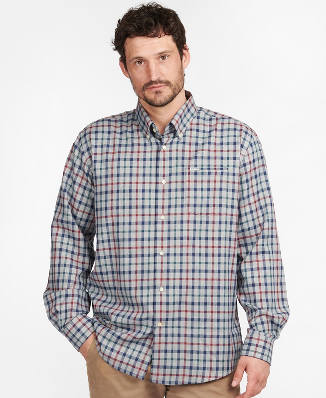 Camisas Barbour Hemd Coll Thermo Hombre Gris | 208174-VYX