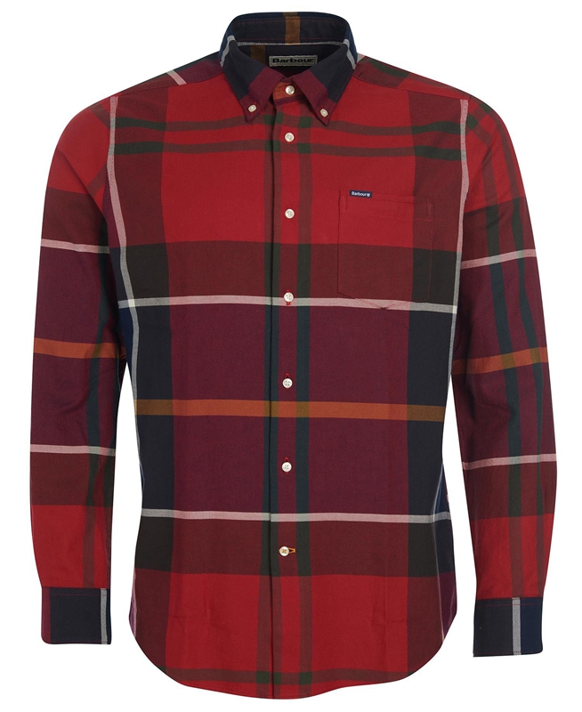 Camisas Barbour Hemd Dunoon Taillored Hombre Rojas | 037218-TXS