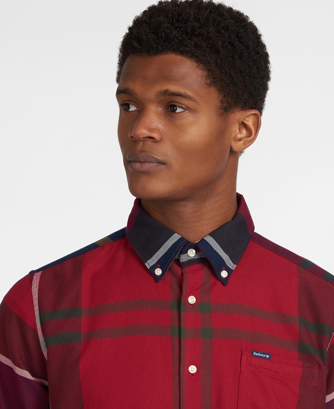 Camisas Barbour Hemd Dunoon Taillored Hombre Rojas | 037218-TXS