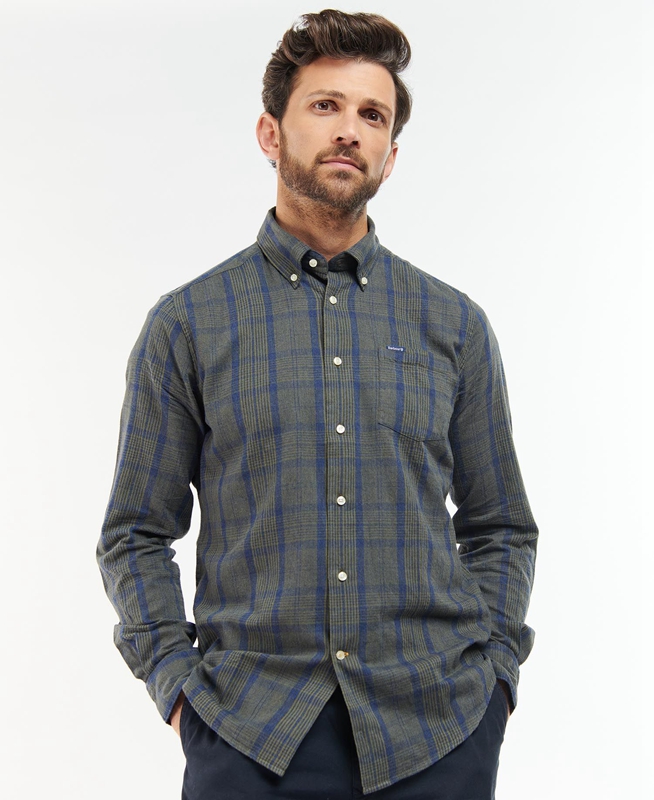 Camisas Barbour Inverbeg Tailored Hombre Gris | 230459-OQK
