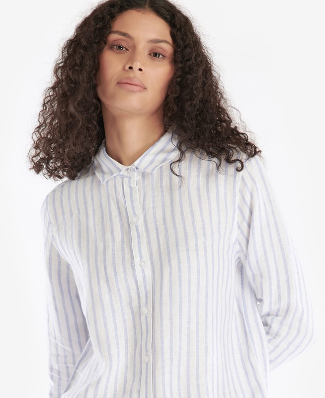 Camisas Barbour Marine Mujer Blancas | 693247-KOR