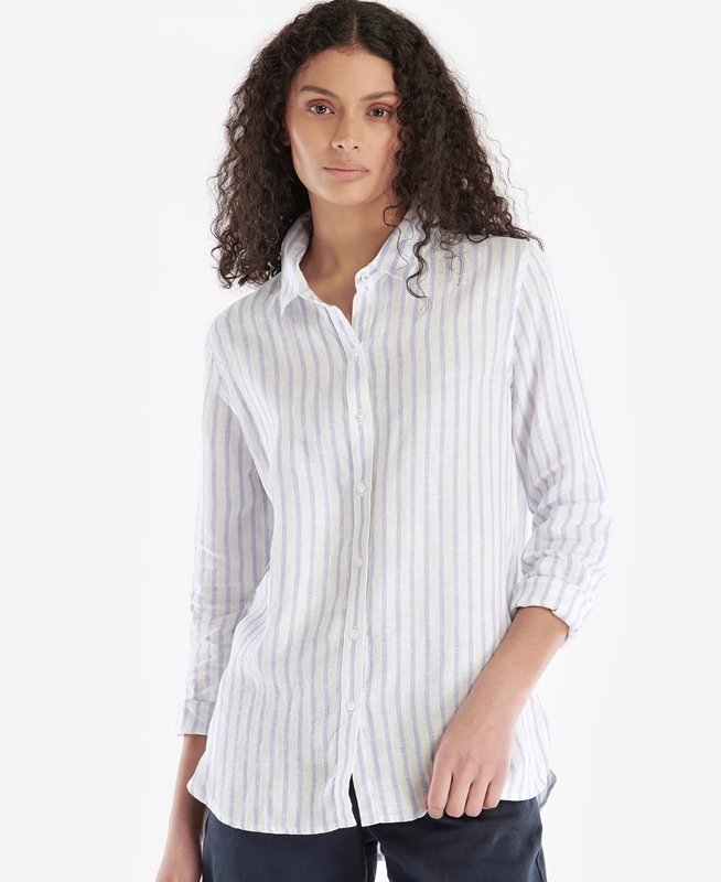 Camisas Barbour Marine Mujer Blancas | 693247-KOR