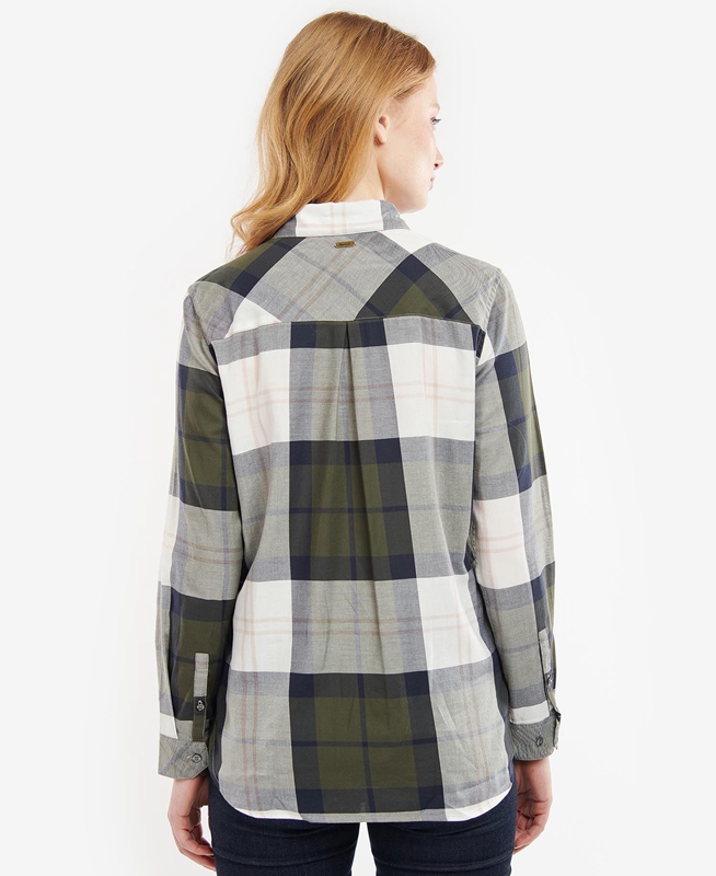 Camisas Barbour Moorland Mujer Verde Oliva | 624580-DLU
