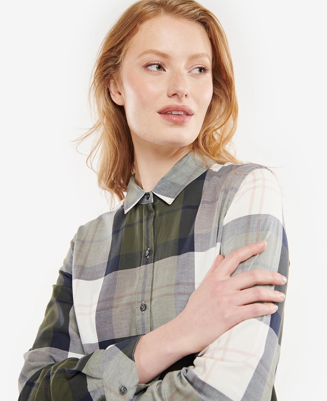 Camisas Barbour Moorland Mujer Verde Oliva | 624580-DLU