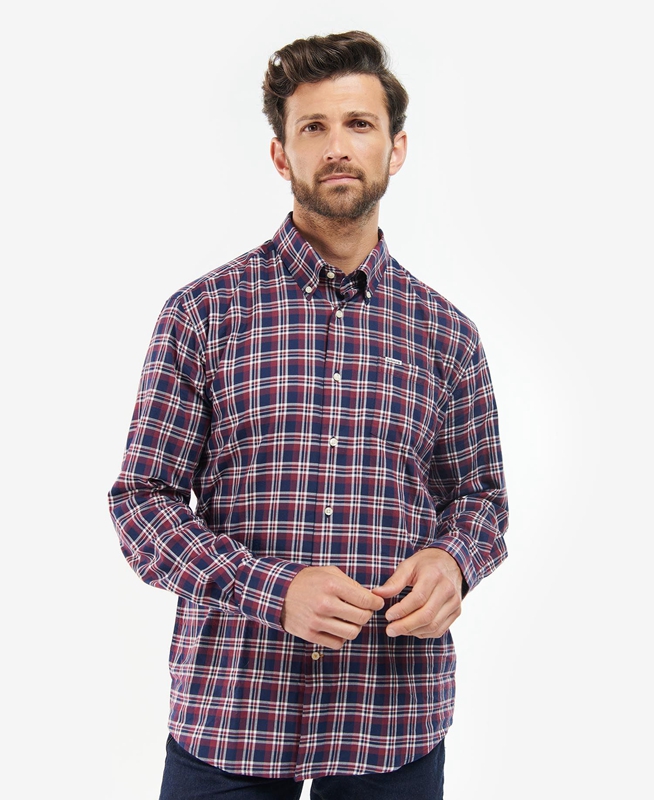 Camisas Barbour Turville Regular Fit Hombre Azules | 237809-XVT