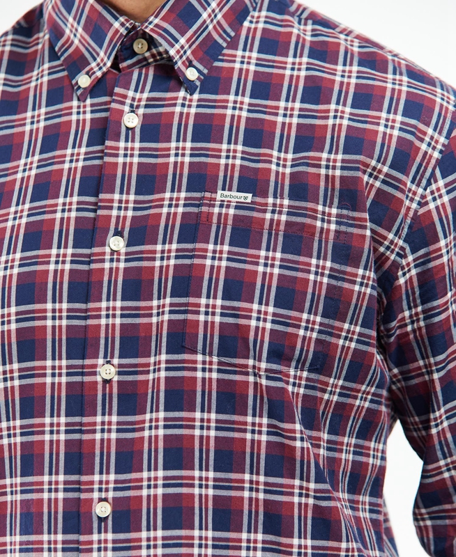 Camisas Barbour Turville Regular Fit Hombre Azules | 237809-XVT