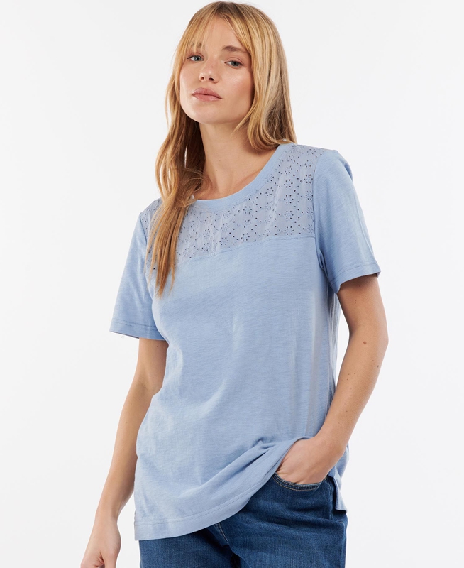 Camiseta Barbour Barmouth Top Mujer Azul Marino | 094625-LGX