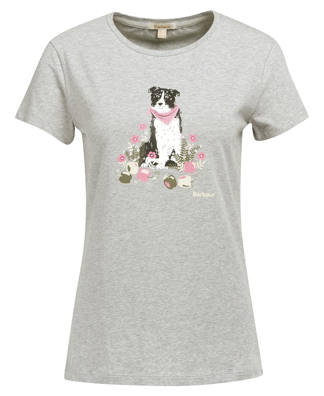 Camiseta Barbour Beacons Mujer Gris | 126574-MXN