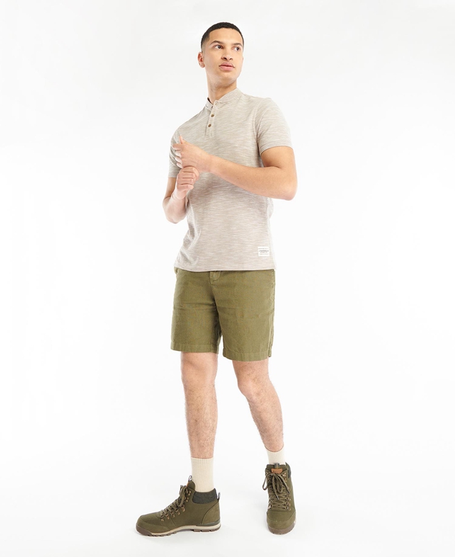 Camiseta Barbour Belgrave Deporte Neck Hombre Gris | 063912-FAN