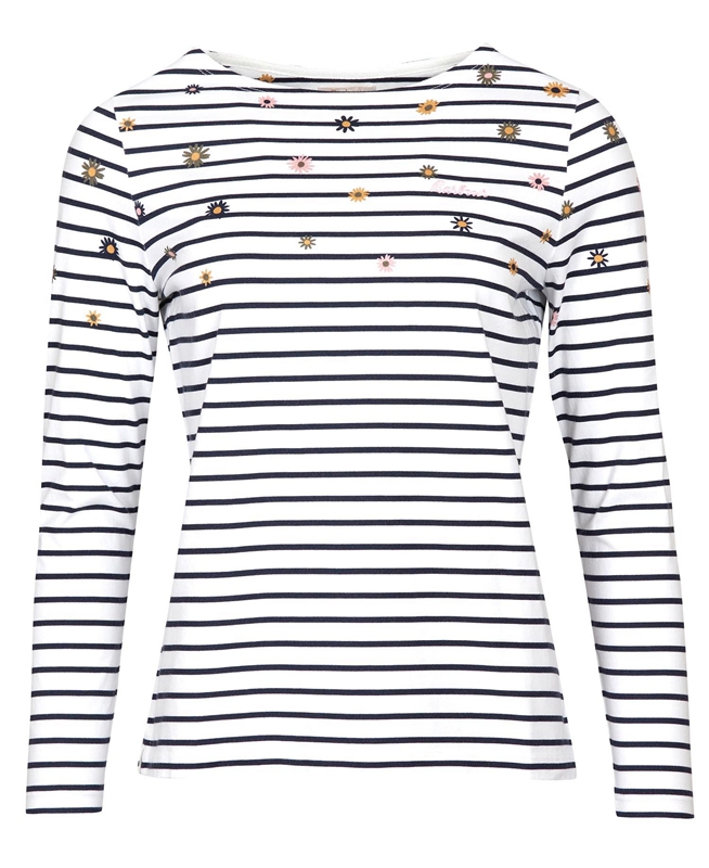 Camiseta Barbour Bradley Print Top Mujer Multicolor | 652890-IJW