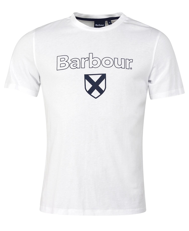 Camiseta Barbour Cameron Hombre Blancas | 507964-KPV