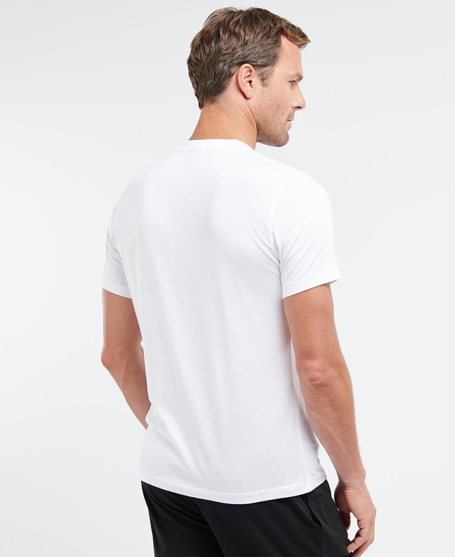 Camiseta Barbour Cameron Hombre Blancas | 507964-KPV