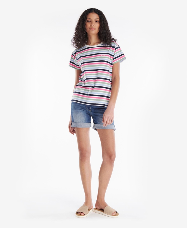 Camiseta Barbour Evergreen Top Mujer Multicolor | 637921-JOE