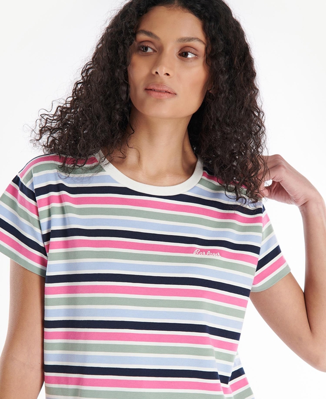 Camiseta Barbour Evergreen Top Mujer Multicolor | 637921-JOE