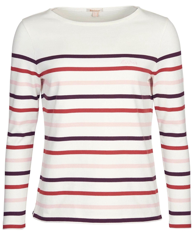Camiseta Barbour Hawkins Top Mujer Creme | 271943-GWJ