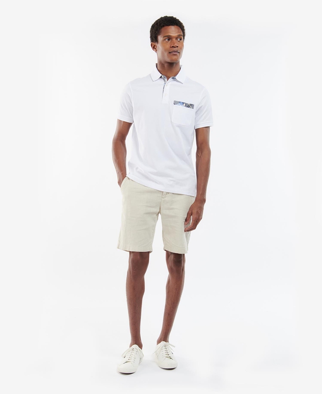 Camiseta Barbour Lirst Hombre Blancas | 026594-LRY