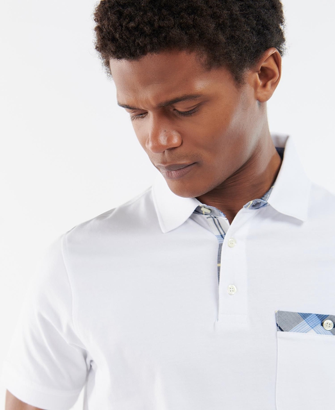 Camiseta Barbour Lirst Hombre Blancas | 026594-LRY