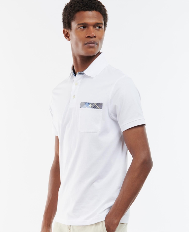 Camiseta Barbour Lirst Hombre Blancas | 026594-LRY