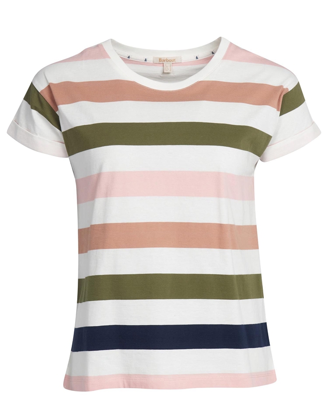 Camiseta Barbour Lyndale Top Mujer Multicolor | 163948-EOZ