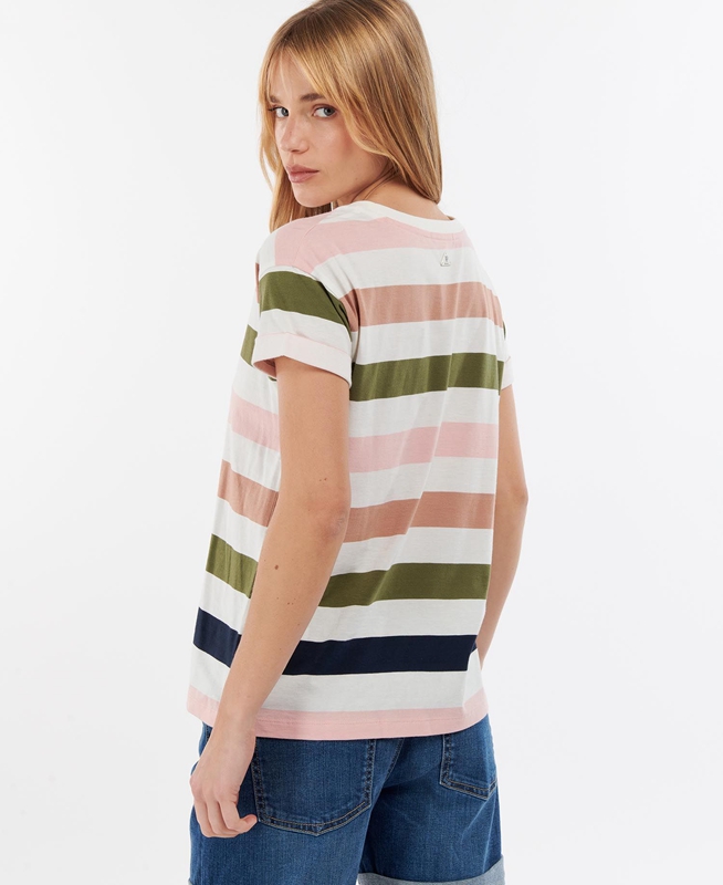 Camiseta Barbour Lyndale Top Mujer Multicolor | 163948-EOZ