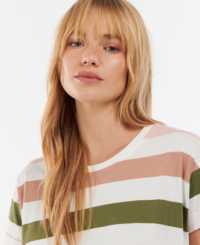 Camiseta Barbour Lyndale Top Mujer Multicolor | 163948-EOZ