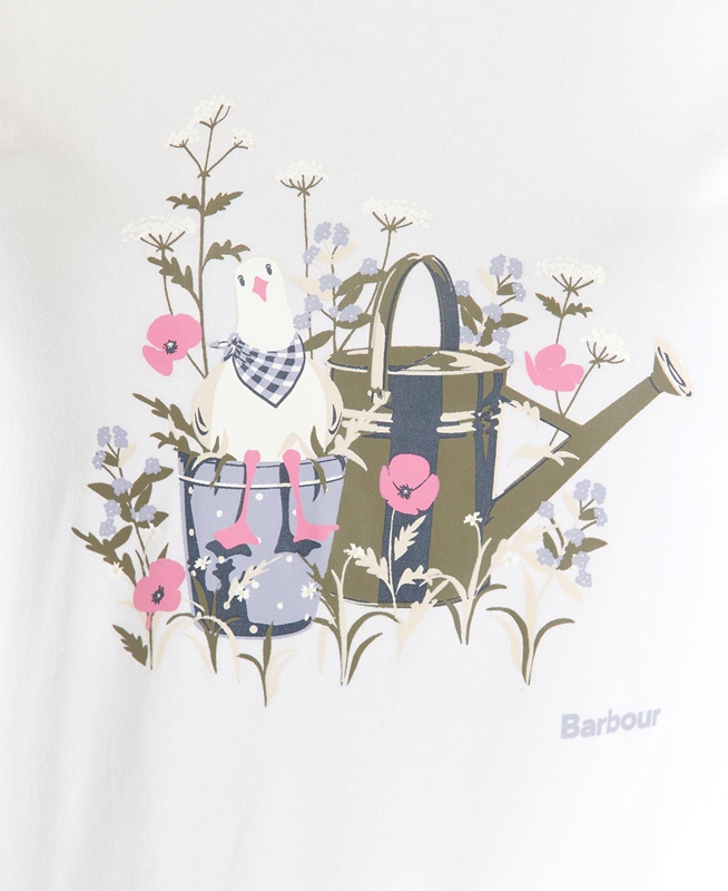Camiseta Barbour Melrose Mujer Blancas | 846051-ZNB