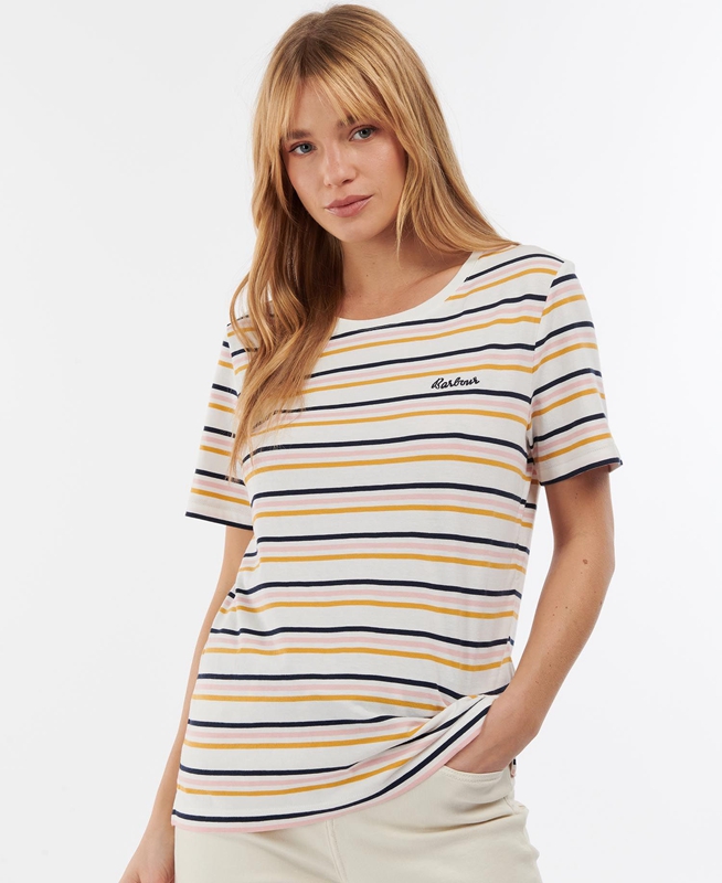 Camiseta Barbour Picnic Top Mujer Blancas | 392814-AJD