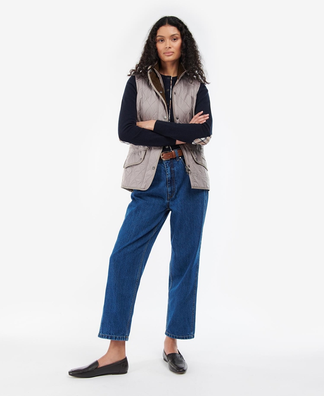 Chaleco Barbour Cavalry Mujer Gris | 903248-WMU