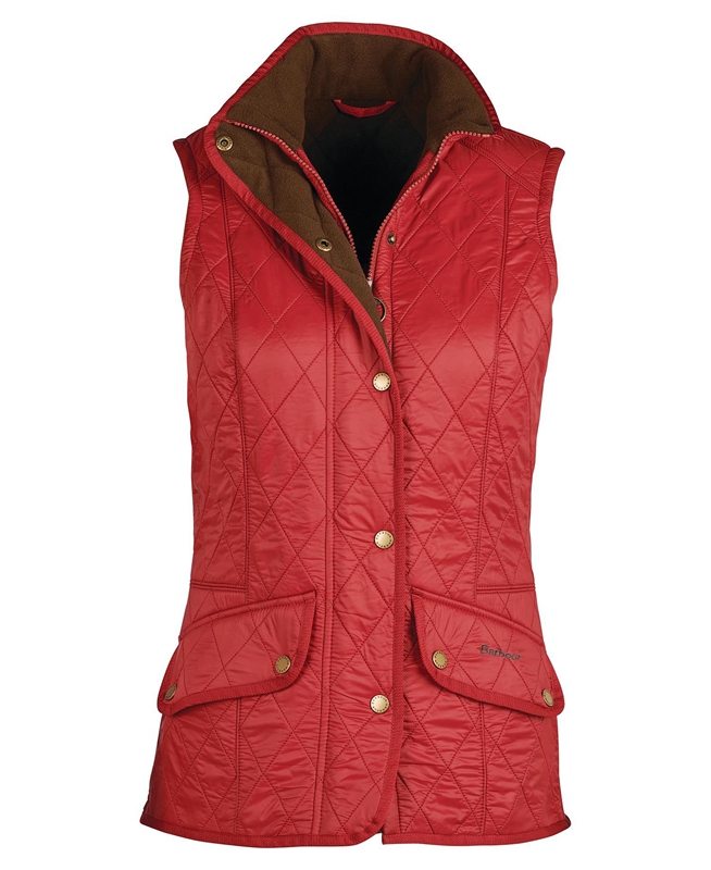 Chaleco Barbour Cavalry Mujer Rojas | 214503-AKM