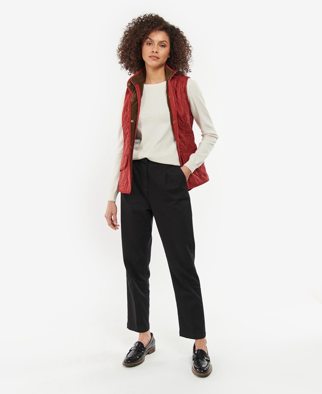 Chaleco Barbour Cavalry Mujer Rojas | 214503-AKM