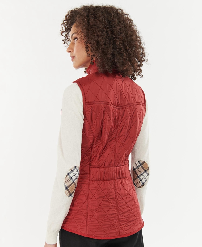 Chaleco Barbour Cavalry Mujer Rojas | 214503-AKM