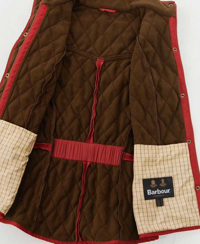 Chaleco Barbour Cavalry Mujer Rojas | 214503-AKM