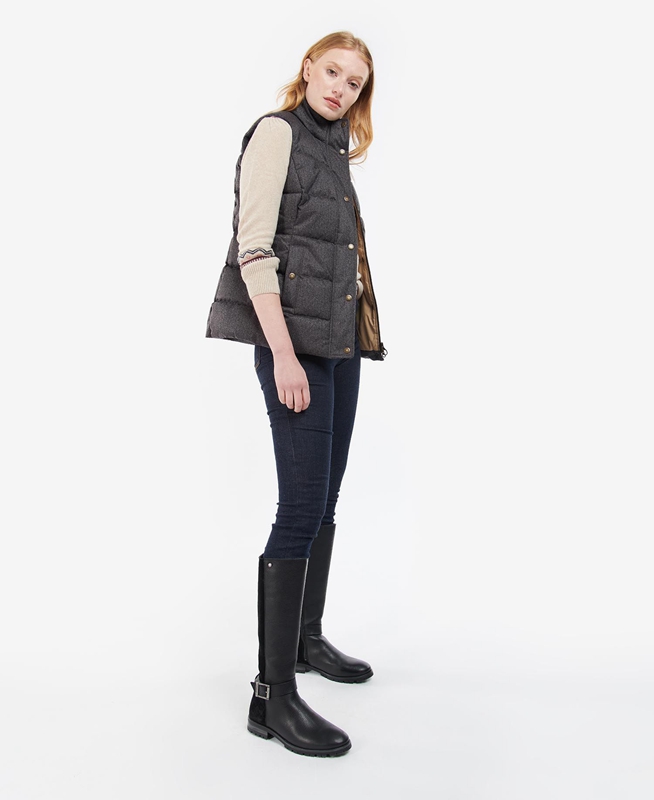 Chaleco Barbour Foxglove Mujer Gris | 257931-CDO