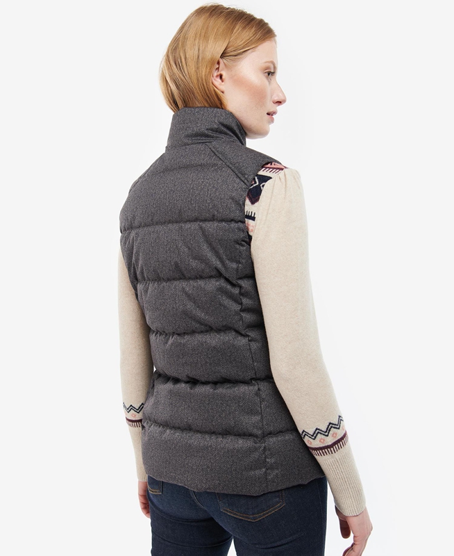 Chaleco Barbour Foxglove Mujer Gris | 257931-CDO