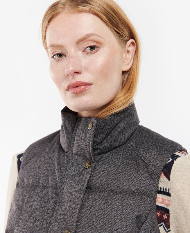 Chaleco Barbour Foxglove Mujer Gris | 257931-CDO