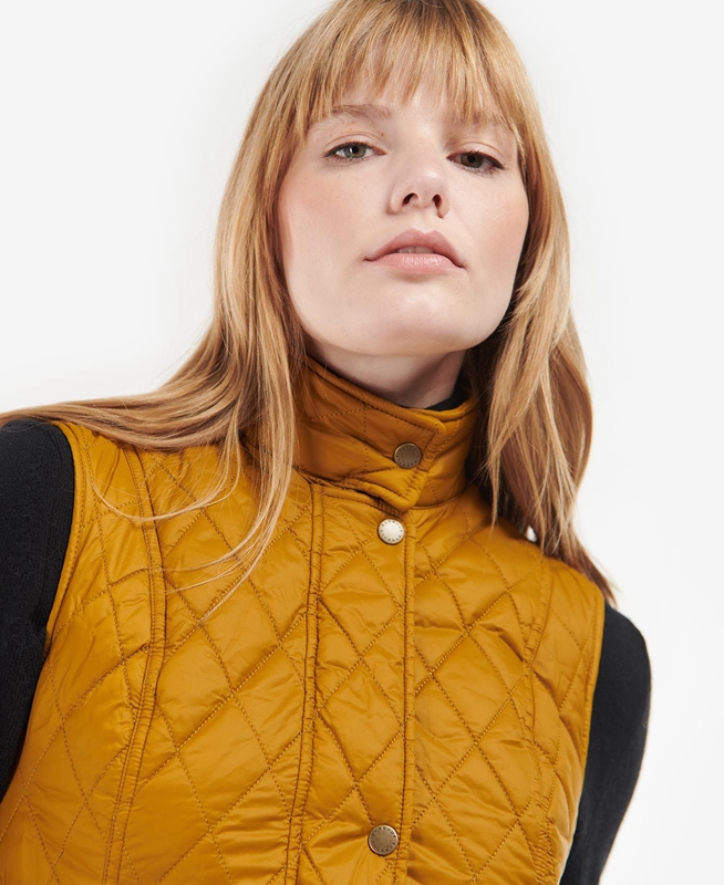 Chaleco Barbour Otterburn Mujer Amarillo | 703146-IYZ