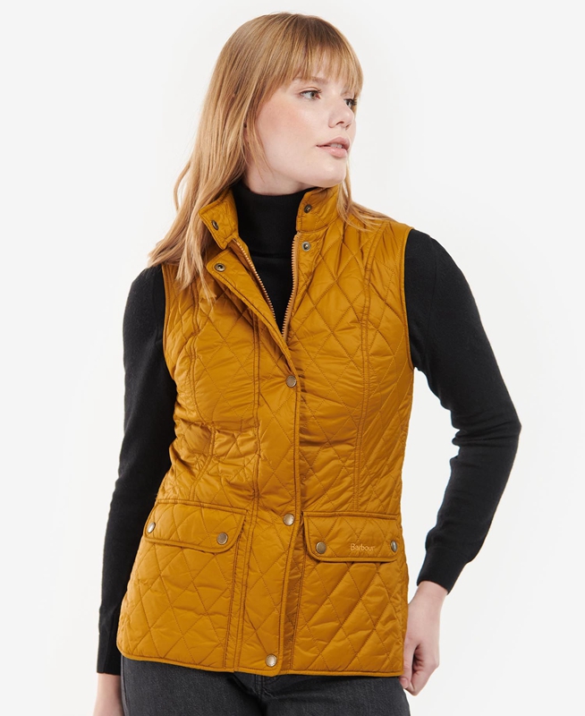 Chaleco Barbour Otterburn Mujer Amarillo | 703146-IYZ