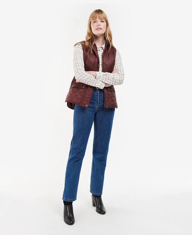 Chaleco Barbour Otterburn Mujer Burdeos | 546981-ASB