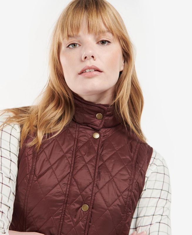 Chaleco Barbour Otterburn Mujer Burdeos | 546981-ASB