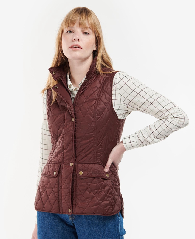 Chaleco Barbour Otterburn Mujer Burdeos | 546981-ASB